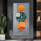 Orange Cube Glass Finish Vertical Wall Art