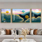 Nature's Harmony Glass Finish Wall Art (Set Of 3)
