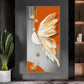 Whimsical Feather Glass Finish Vertical Wall Art