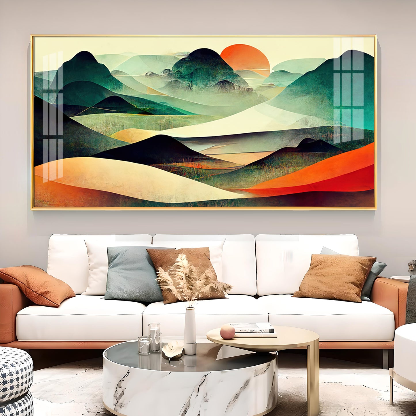 Dunes And Sunlit Glass Finish Horizontal Wall Art