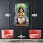 Hindu Lord Kartikeya Ji Glass Finish Vertical Wall Art