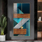 Z Abstraction Glass Finish Vertical Wall Art