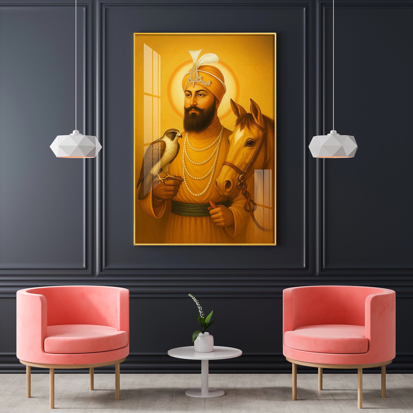 Guru Gobind Singh ji Glass Finish Vertical Wall Art