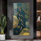Green Koi Fishes Glass Finish Vertical Wall Art