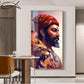 Jai Shivaji Maharaj Glass Finish Vertical Wall Art