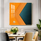 Abstract Expression Glass Finish Square Wall Art
