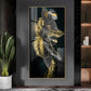 Opulent Avian Glass Finish Vertical Wall Art