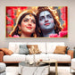 Lord Shiva and Parvati Glass Finish Horizontal Wall Art