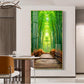 Harmony in Bamboo Trails Glass Finish Vertical Wall Art