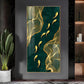 Oceanic Gold Fish Glass Finish Vertical Wall Art