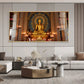 Buddha In Golden Incarnation Glass Finish Horizontal Wall Art
