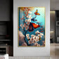 Butterfly Serenade Glass Finish Vertical Wall Art