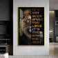 Majestic Wisdom Glass Finish Vertical Wall Art