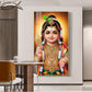 Little Lord Murugan Glass Finish Vertical Wall Art