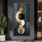 Hemicycle Design Glass Finish Vertical Wall Art