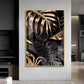LuxeLeaf Glass Finish Vertical Wall Art