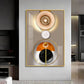 Circle of Modernity Glass Finish Vertical Wall Art