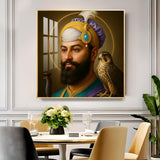 Waheguru Ji Glass Finish Square Wall Art