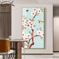 Avian Blossom Glass Finish Vertical Wall Art