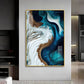 Oceanic Elegance Glass Finish Vertical Wall Art