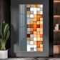 Multiple Abstract Blocks Glass Finish Vertical Wall Art