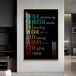 Work-Life Balance Glass Finish Vertical Wall Art