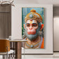Bhakt Hanuman Glass Finish Vertical Wall Art