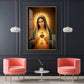 Immaculate Heart of Mary Glass Finish Vertical Wall Art