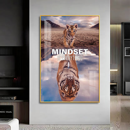 Mindset Mastery Glass Finish Vertical Wall Art