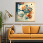 Floral Elegance for Interiors Glass Finish Square Wall Art