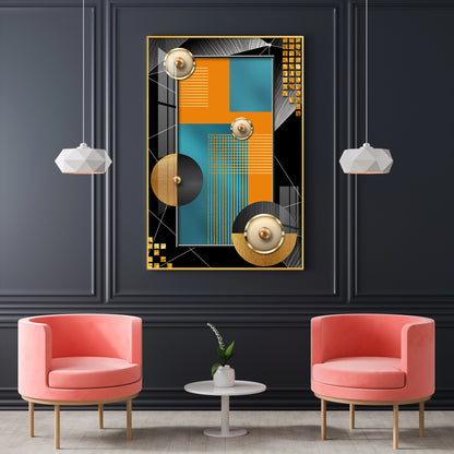 Artistic Abode Glass Finish Vertical Wall Art