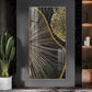Golden Abyss Glass Finish Vertical Wall Art