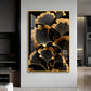 Midnight Petal Glass Finish Vertical Wall Art