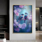 Harmony in Flight Glass Finish Vertical Wall Art