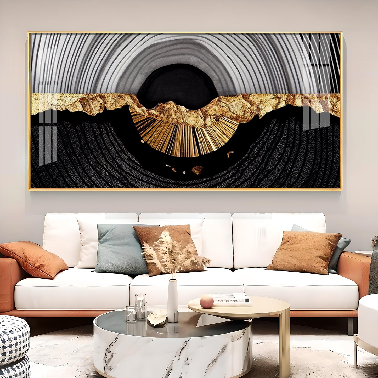 Solar Essence Glass Finish Horizontal Wall Art