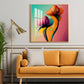 Radiant Petal Artistry Glass Finish Square Wall Art
