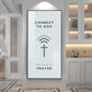 Connect To God Motivational Glass Finish Vertical Wall Art
