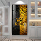 King Motivational Glass Finish Vertical Wall Art