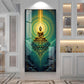 Surreal Energy Of Budha Glass Finish Vertical Wall Art