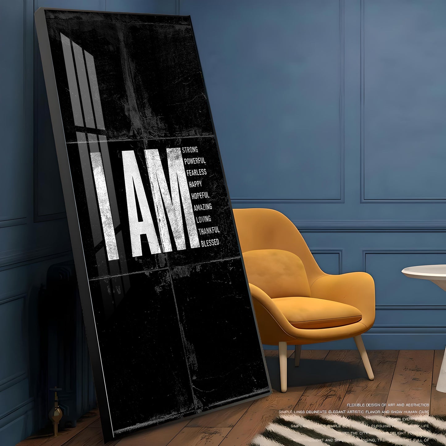 Clean Lines Motivational Glass Finish Vertical Wall Art