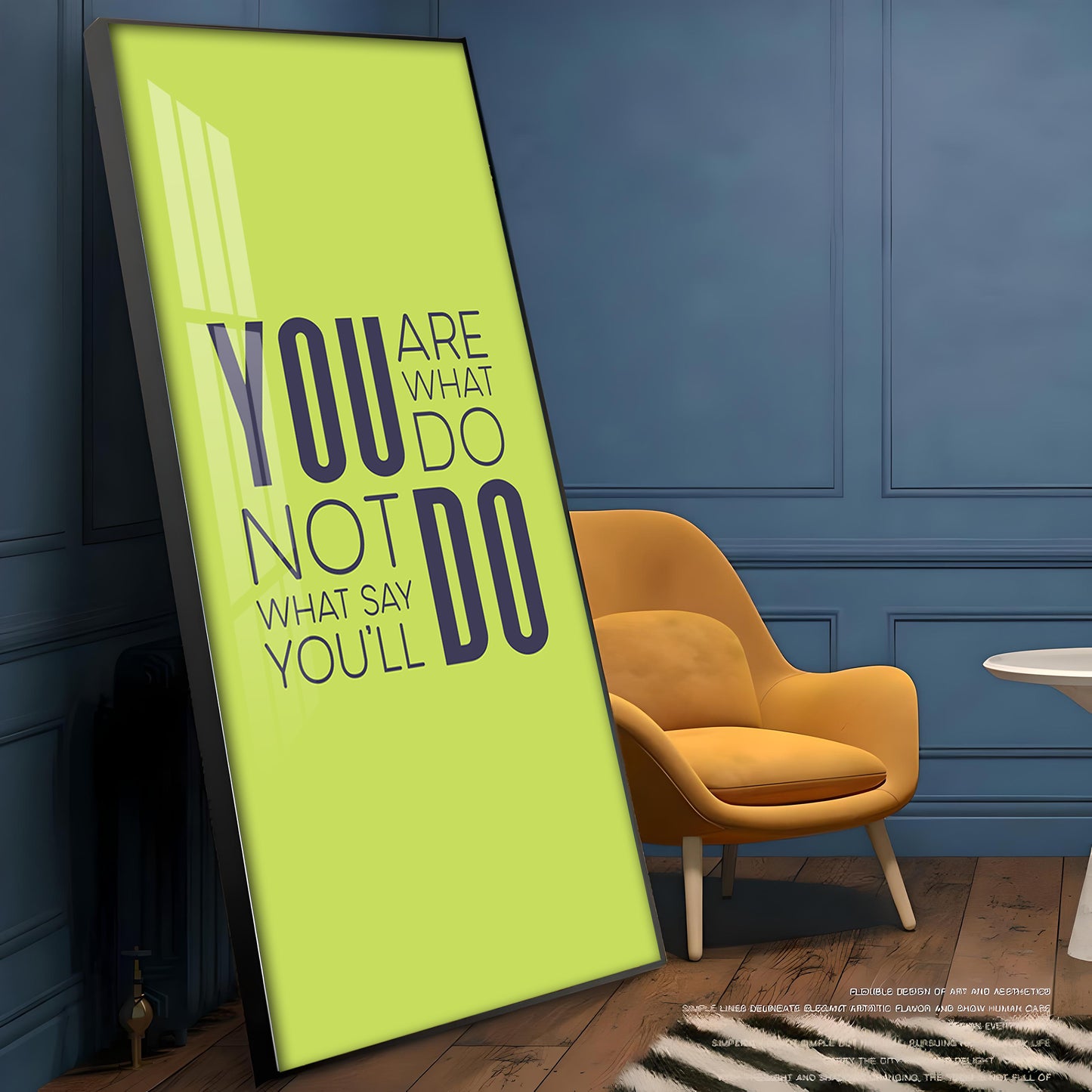 Do More Say Less Motivational Glass Finish Vertical Wall Art