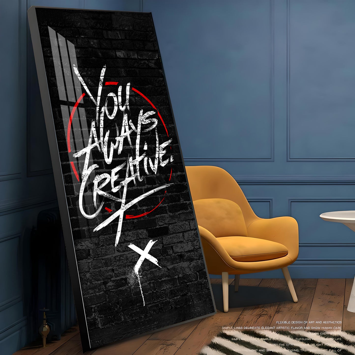 You Always Creative Motivational Glass Finish Vertical Wall Art