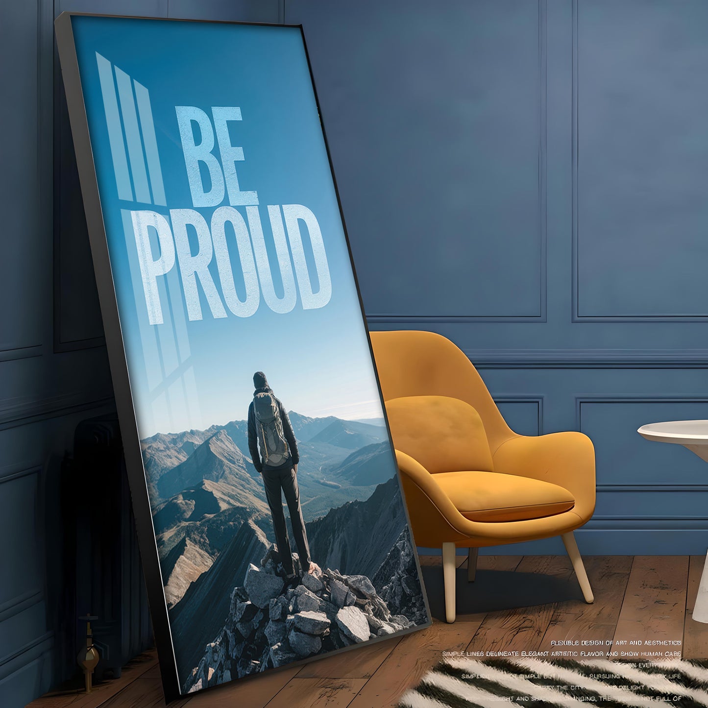 Be Proud Motivational Glass Finish Vertical Wall Art