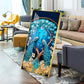 Peacock On Tree Branch Glass Finish Vertical Wall Art
