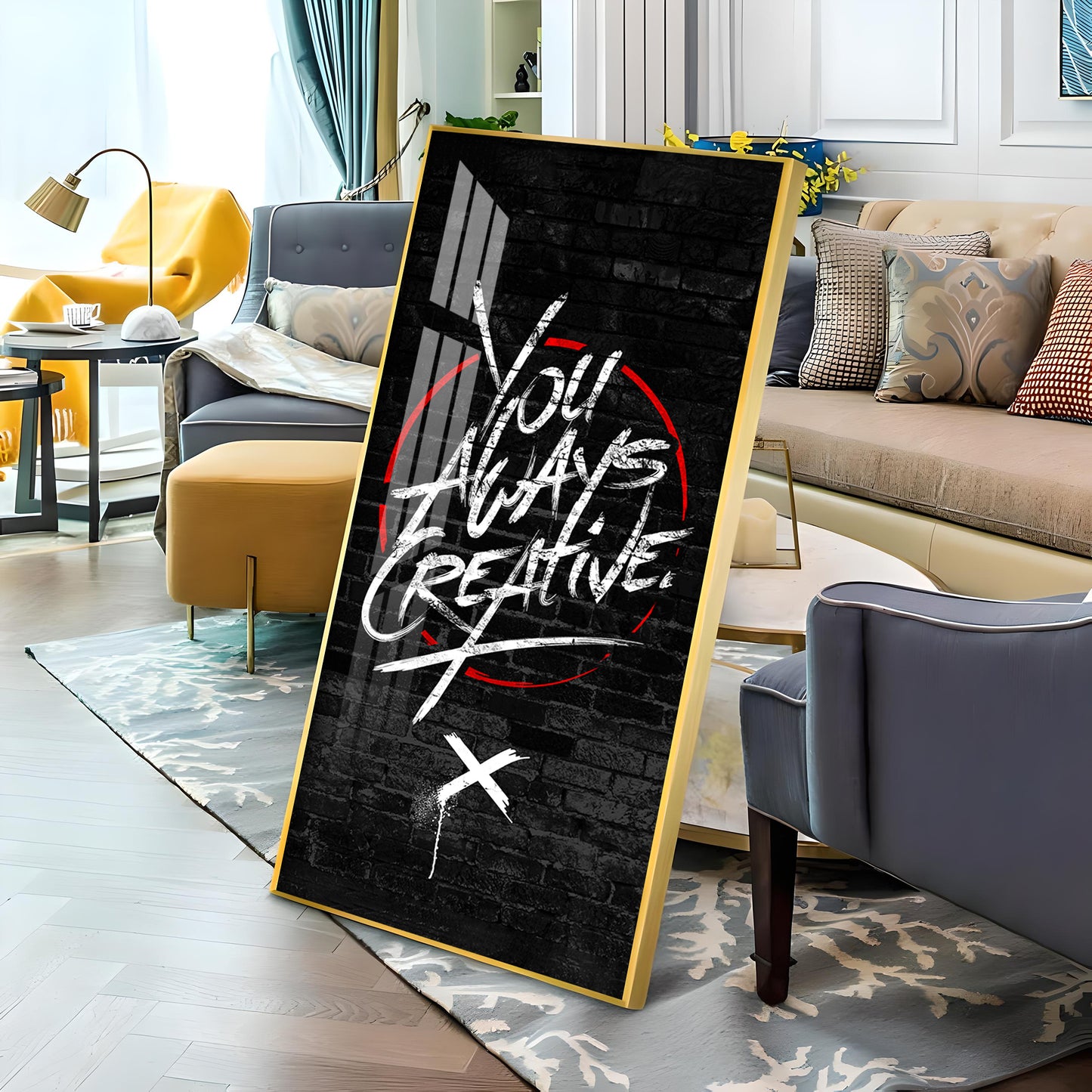 You Always Creative Motivational Glass Finish Vertical Wall Art