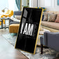 Clean Lines Motivational Glass Finish Vertical Wall Art