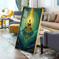 Surreal Energy Of Budha Glass Finish Vertical Wall Art