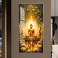 Budha's Aura Enligtning Glass Finish Vertical Wall Art