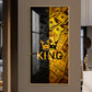 King Motivational Glass Finish Vertical Wall Art