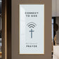 Connect To God Motivational Glass Finish Vertical Wall Art